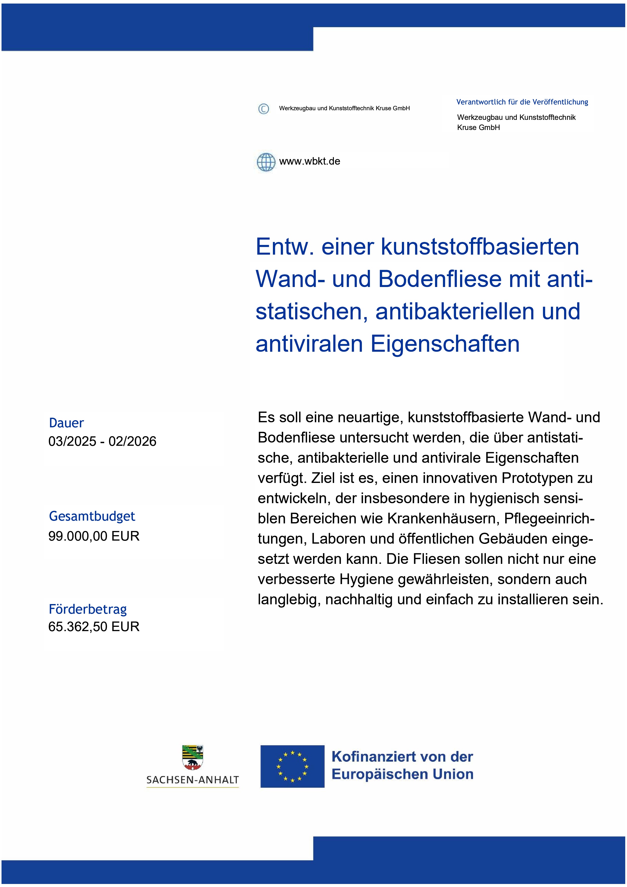 Fliese kofinanziert EU